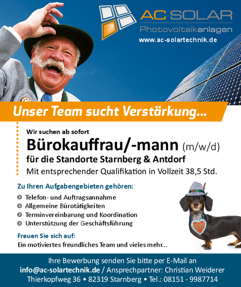 Bürokauffrau/-mann (m/w/d)